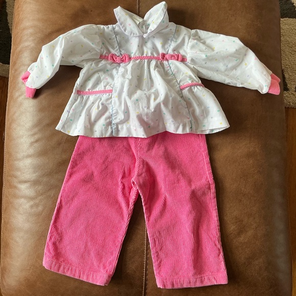 mayfair Other - Vintage baby  Pink and White Matching Set